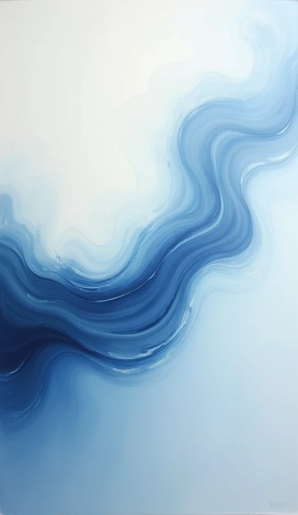 minimalist wind,abstract painting,blues colors,Advanced sense,a sense of atmosphere