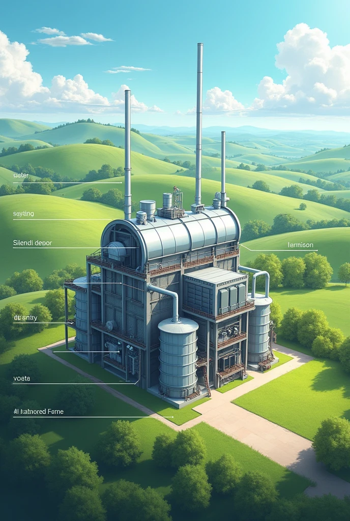 electrostatic precipitator diagram landscape with label