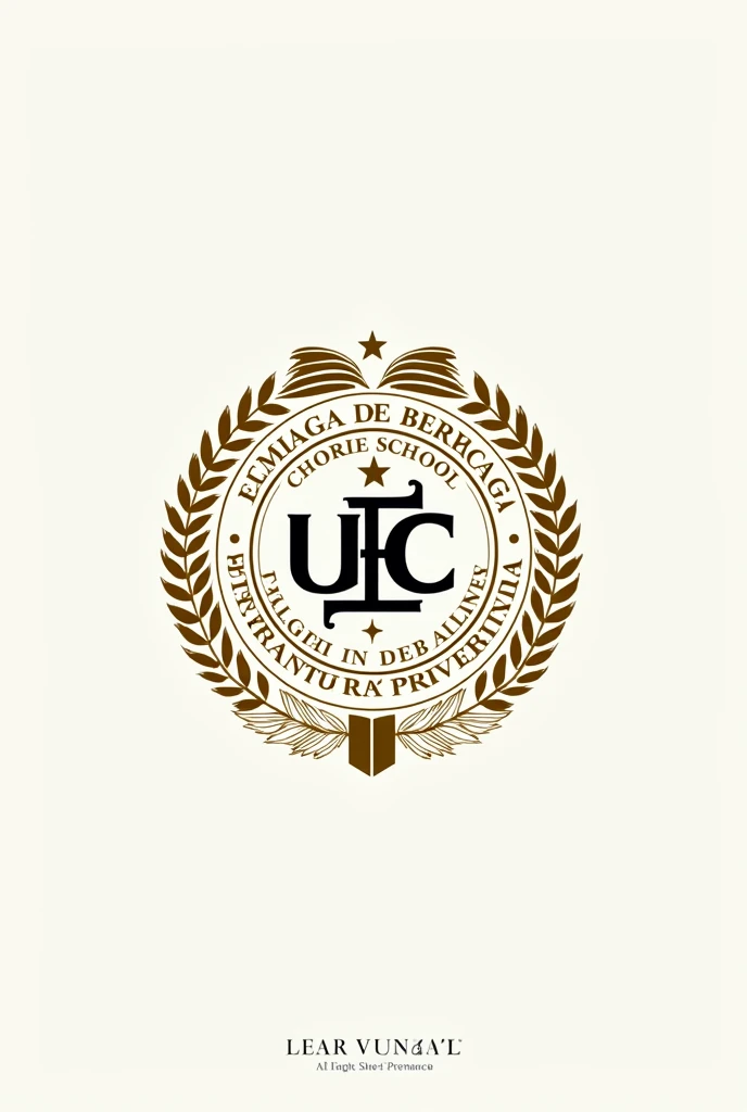 insignia of a private school from preschool to high school with the initials "uec Alegria de Beracasa"