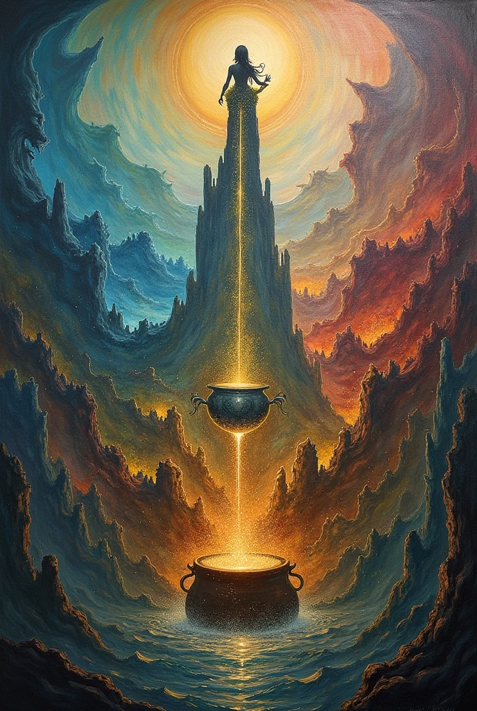 It told a story with the way colors and shapes and light flowed, the way the tone shifted across the mural. The story of … of Prythian.
It began with a cauldron.
A mighty black cauldron held by glowing, slender female hands in a starry, endless night. Those hands tilted it over, golden sparkling liquid pouring out over the lid. No—not sparkling, but … effervescent with small symbols, perhaps of some ancient faerie language. Whatever was written there, whatever it was, the contents of the cauldron were dumped into the void below, pooling on the earth to form our world … The map spanned the entirety of our world—not just the land on which we stood, but also the seas and the larger continents beyond. Each territory was marked and colored, some with intricate, ornate depictions of the beings who had once ruled over lands that now belonged to hu?ans. All of it, I remembered with a shudder, all of the world had once been theirs—at least as far as they believed, crafted for them by the bearer of the cauldron. There was no mention of humans—no sign of us here. I supposed we’d been as low as figs to them.
It was hard to look at the next panel. It was so simple, yet so detailed that, for a moment, I stood there on that battlefield, feeling the texture of the bloodied mud beneath me, shoulder to shoulder with the thousands of other human soldiers lined up, facing the faerie hordes who charged at us. A moment of pause before the slaughter.
The humans’ arrows and swords seemed so pointless against the High Fae in their glimmering armor, or the faeries bristling with claws and fangs. I knew—knew without another panel to explicitly show me—the humans hadn’t survived that particular battle. The smear of black on the panel beside it, tinged with glimmers of red, said enough.
Then another part, of a much-reduced faerie realm. Northern territories had been cut up and divided to make room for the High Fae, who had lost their lands to the south of the wall. Everything north of the