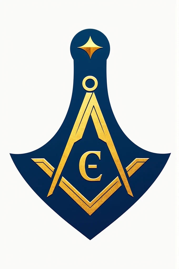 Using the colors blue and gold as a base, the symbol of Freemasonry, which is the square and compass, create a logo for the cachaça called Justa e Perfeita.