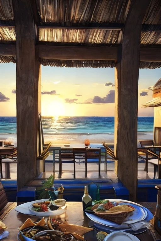 Mexican food, ocean view