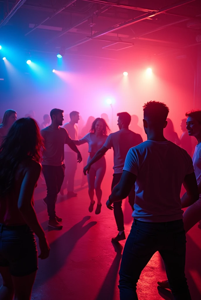 Una habutacion con sonido y Lights, Lights de fiesta, music, Lights, Lights cinenatograficas, Shadows , people dancing happy, deposito de sonido y Lights