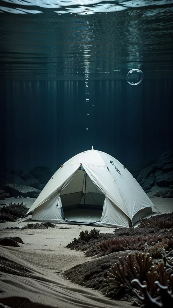 deep sea, camp, deep sea魚, tent, Bubble, mysterious, seabed