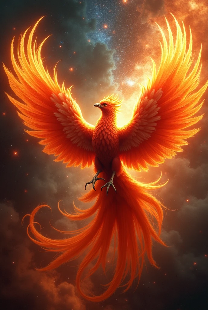 A phoenix rising, cosmic effect, award-winning photography