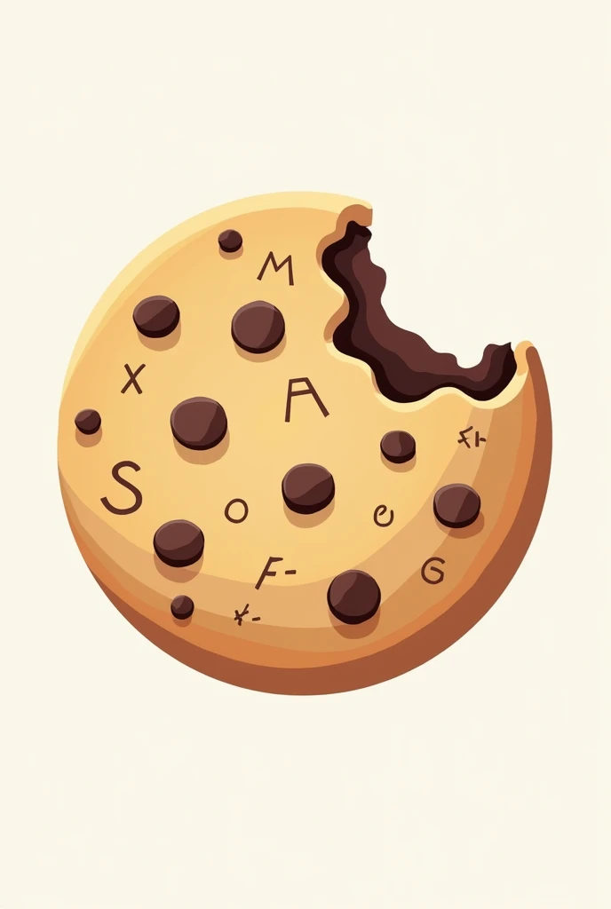 A logo for an Instagram account that sells cookies at an engineering college, A logo that combines cookies with mathematics