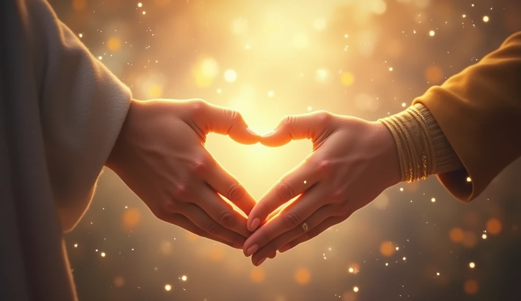 photorealism:1.2), Thumbnail Elements]**
1. **Main Text:** "Love for Others, Perfect Faith"
2. **Background:** Illustration of two hands helping each other, with soft light shining around it.
3. **Text Color:** Combination of white and yellow to highlight keywords.
4. **Facial expressions:** The narrator&#39;s face shows sincerity and empathy..