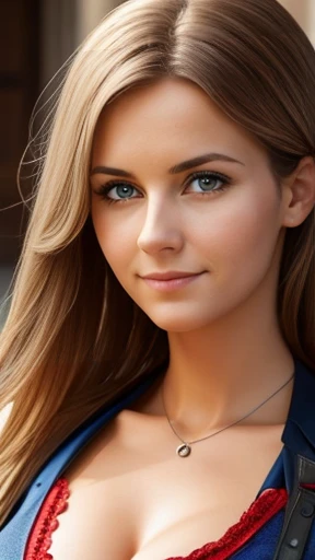  Cute German woman focus on face 