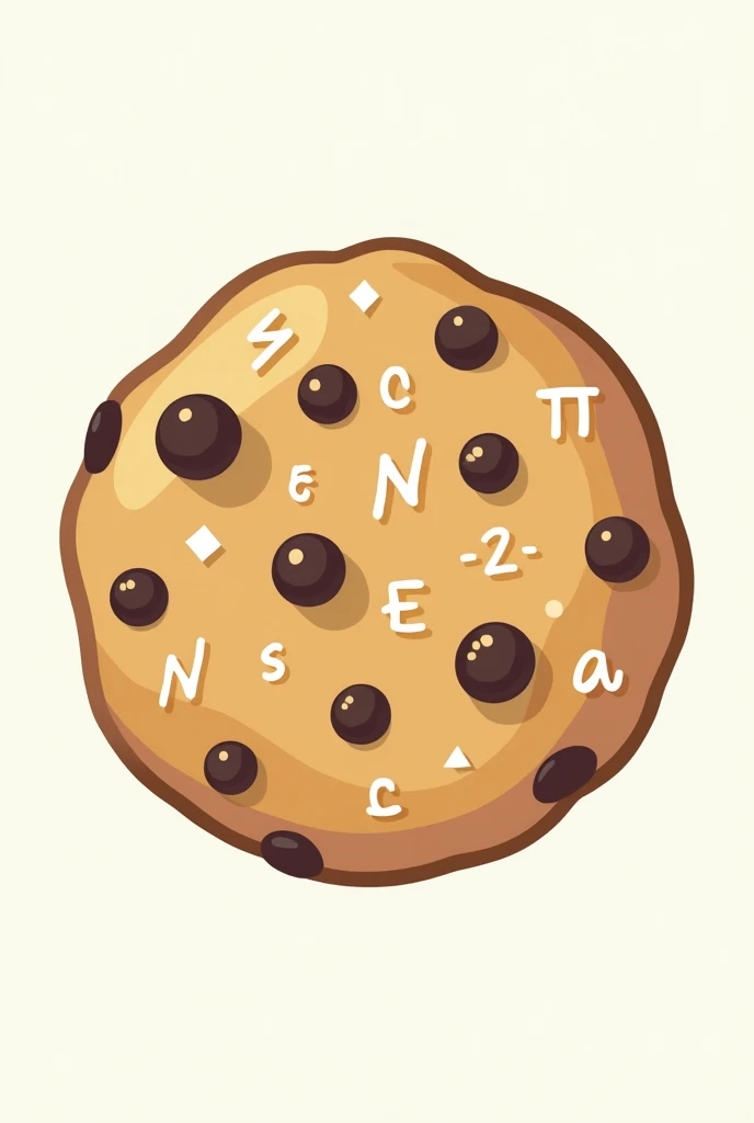 A logo for an Instagram account that sells cookies at an engineering college, A logo that combines cookies with mathematics
