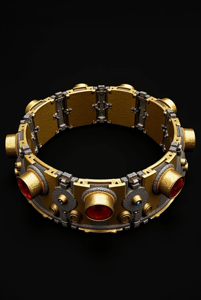 simple golden circlet sitting low around his head. It was partly enameled and set with uncut gemstones, the hammered gold pieces joined together by small hinges. Steve recognized it, only by some vague story he had heard talk of when he was younger. The Iron Crown, the first worn by a Stark when the Lords bent the knee however many centuries ago it was. Inside was an iron bad, on which the gold plates were affixed. (Make an image of the circlet)