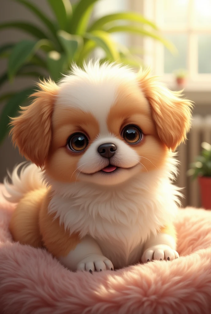 Mixbreed pomeranian & shihtzu dog