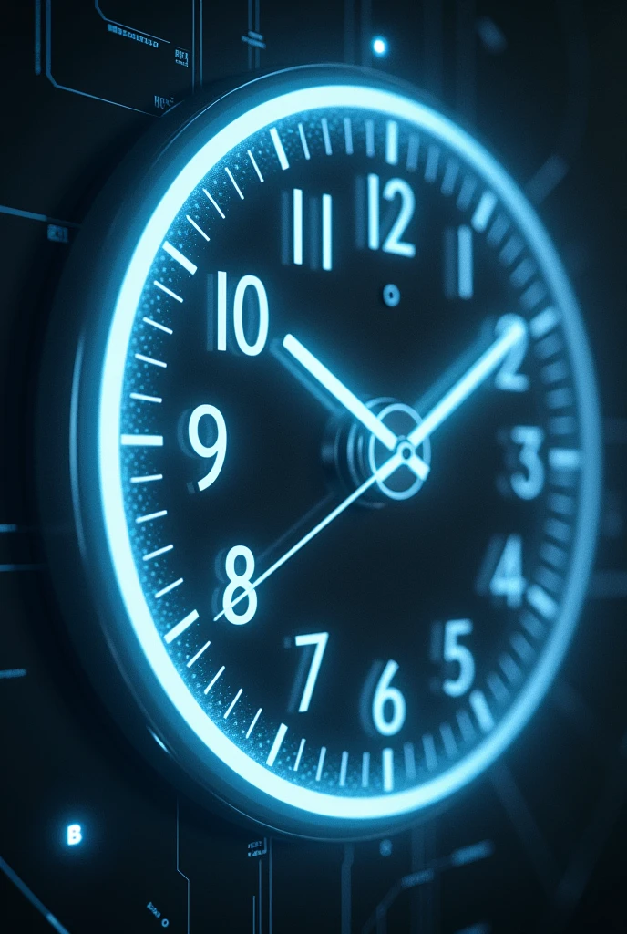 Draw me a picture showing what a clock will look like in the future.