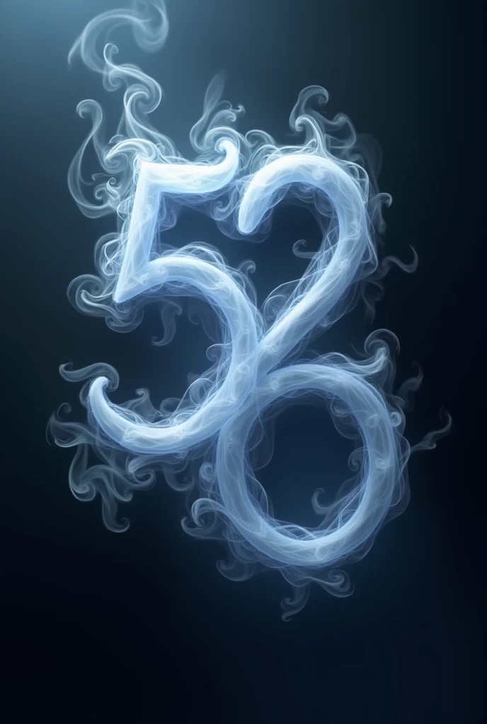 Drawing of the number “5 2 0” in smoke style
