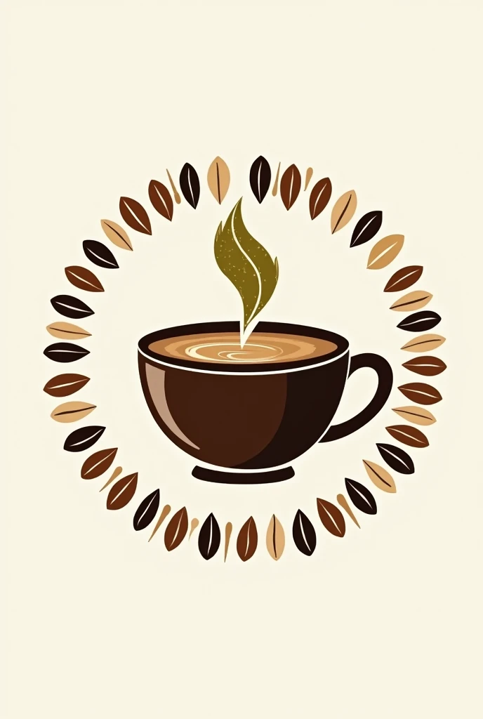 Logo for our company. We make coffee drink using seeds. Create a coffee with seeds around. And with jackfruit also.