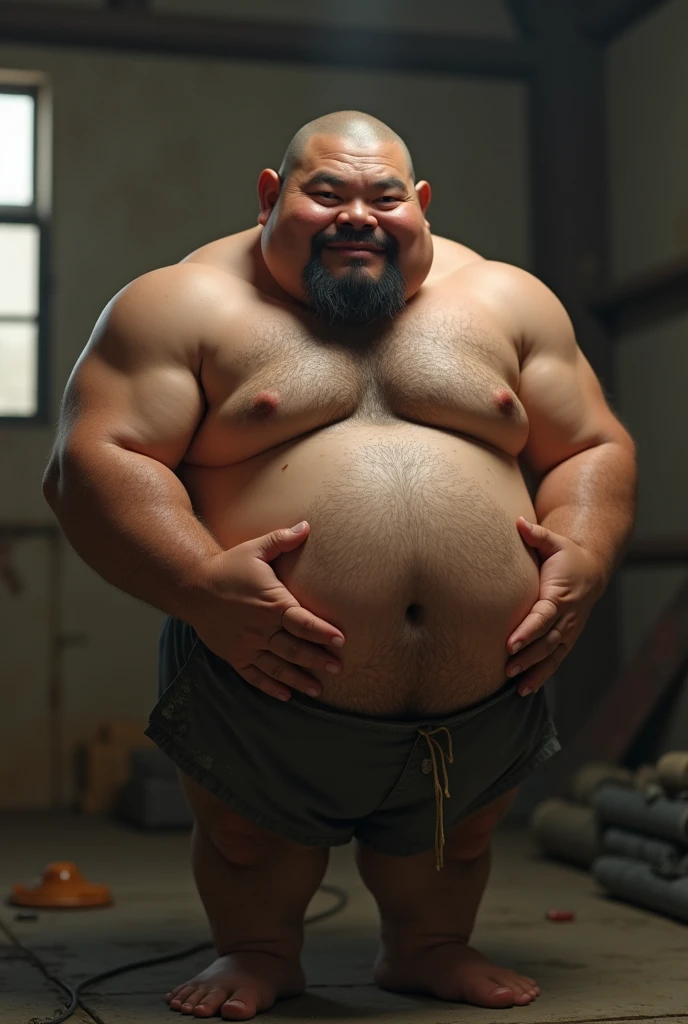 Photorealistic、Japanese、middle aged、Thick、Single eyelid、6 heads、Soft impression、50s、Metabolic、Short moustache、Short shaved head、square、whole body、Muscle Bear、Japan、same-sex love、indoor、Cock、erection、Full Body、fat、Giant、Masturbation、Thick legs、Thick arms、Thick face、Fat、muscle、Thick waist、Fat Belly、Short beard、Dark skin tone、Glare、Short arms、Short legs、Bodybuilder、Hairy、Thick waist、Thick neck、Thanos、Plump、Pleasant face、action、Masturbation、、Anal Sex、anal sex、Ecstasy、Construction site、