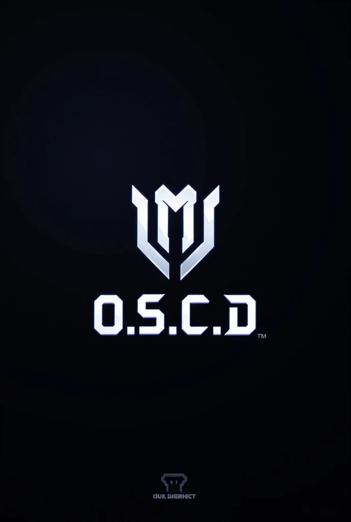 A logo for a digital culture and esports organization called O.s.c.D, serious and with more robotic elements in the lyrics. 