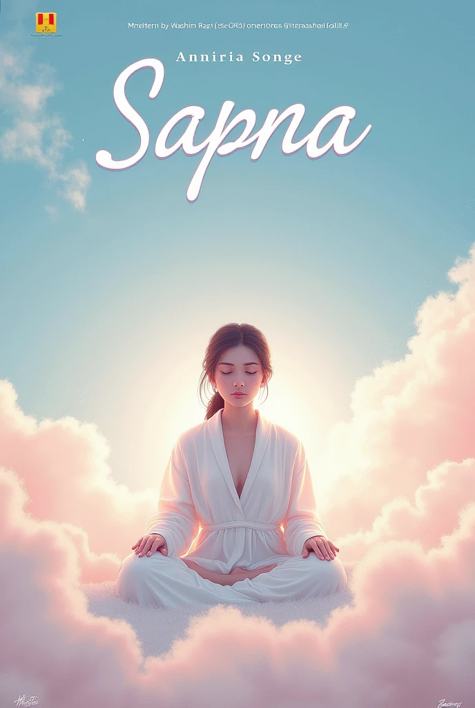 Make a poster for the song sapna and add the name of the song sapna and written by Washim Raja write this also and write that music by Himanshu kalita