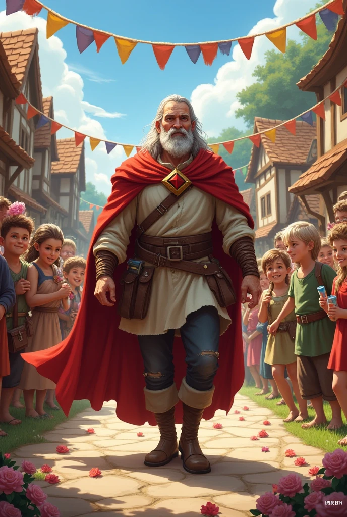 Upon returning to the village, He was received as a hero,