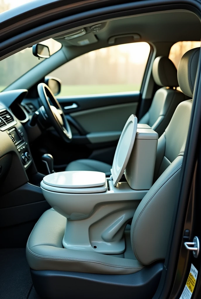 toilet It's good to put it on the driver's seat and passenger seat of the car.! Can be placed lower?