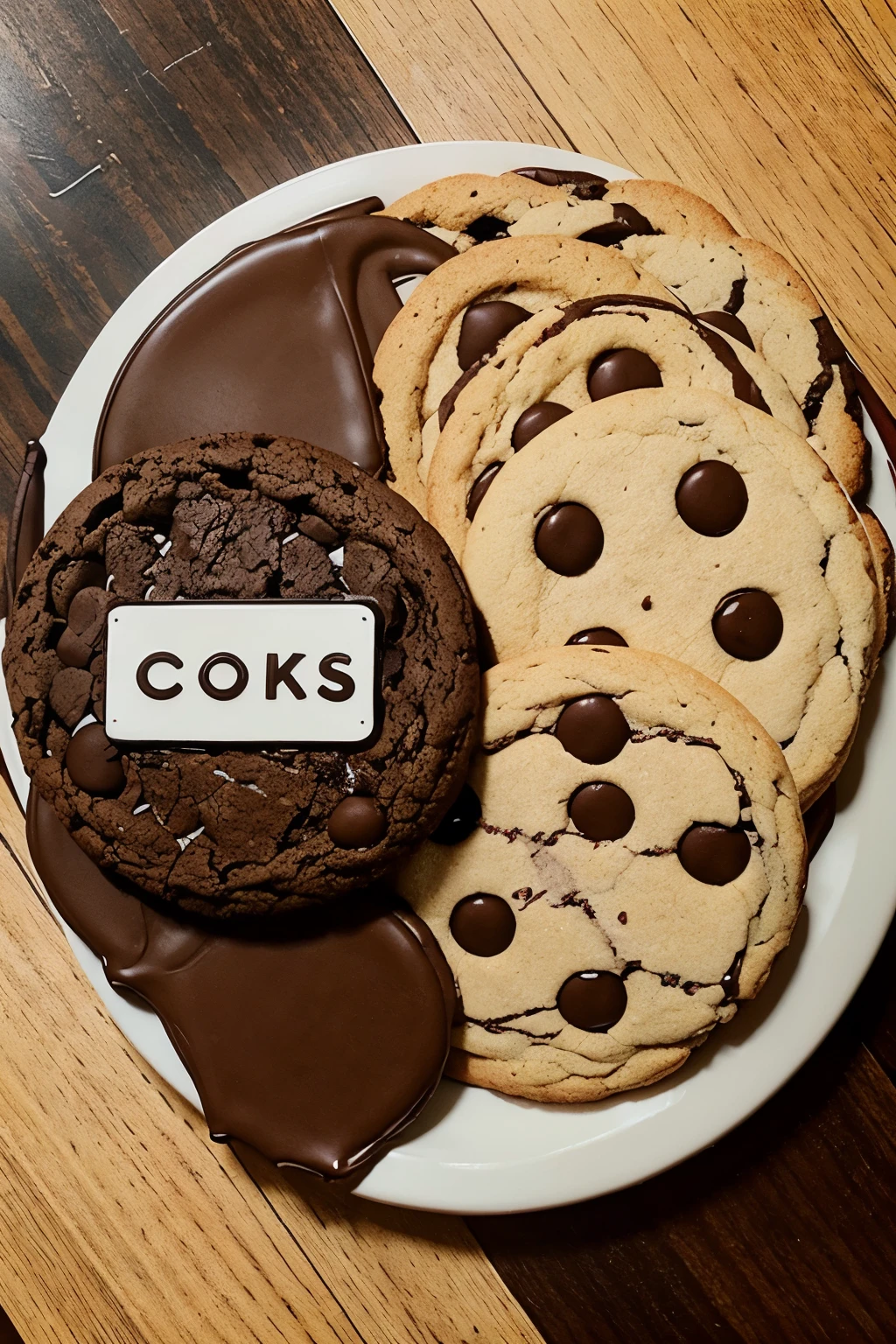 A logo for an Instagram account that sells cookies at an engineering college, A logo that combines cookies with mathematics