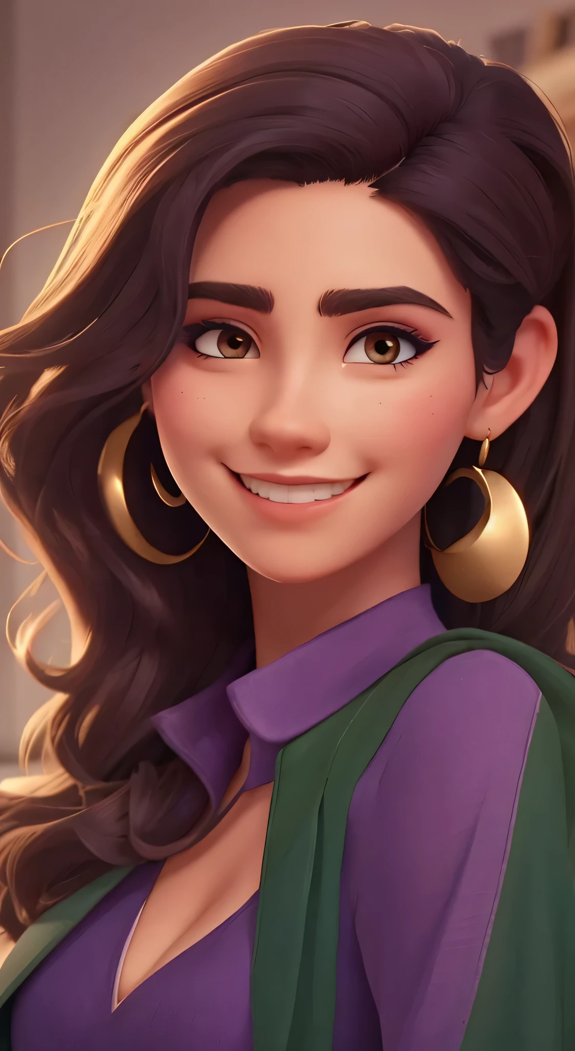 enhances the eyes and makes both earrings the same