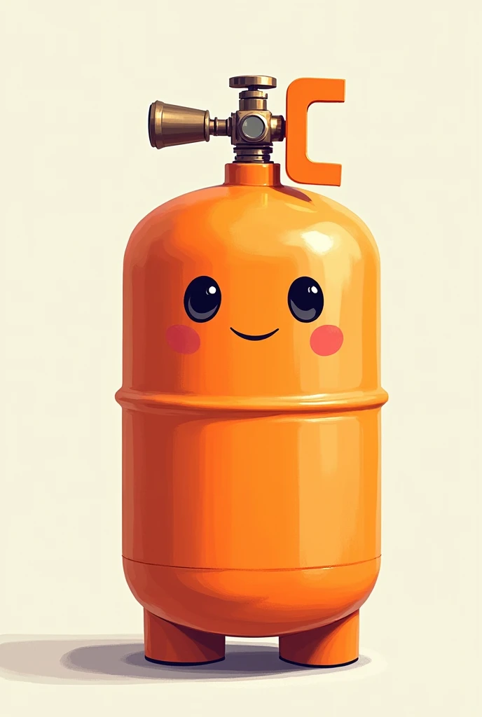Picture of an orange gas cylinder representative. Add contact information for the representative.