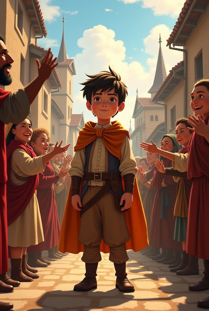 Upon returning to the village, young Leo was welcomed as a hero, but Leo knew that the real prize was the peace he had helped bring to the kingdom.