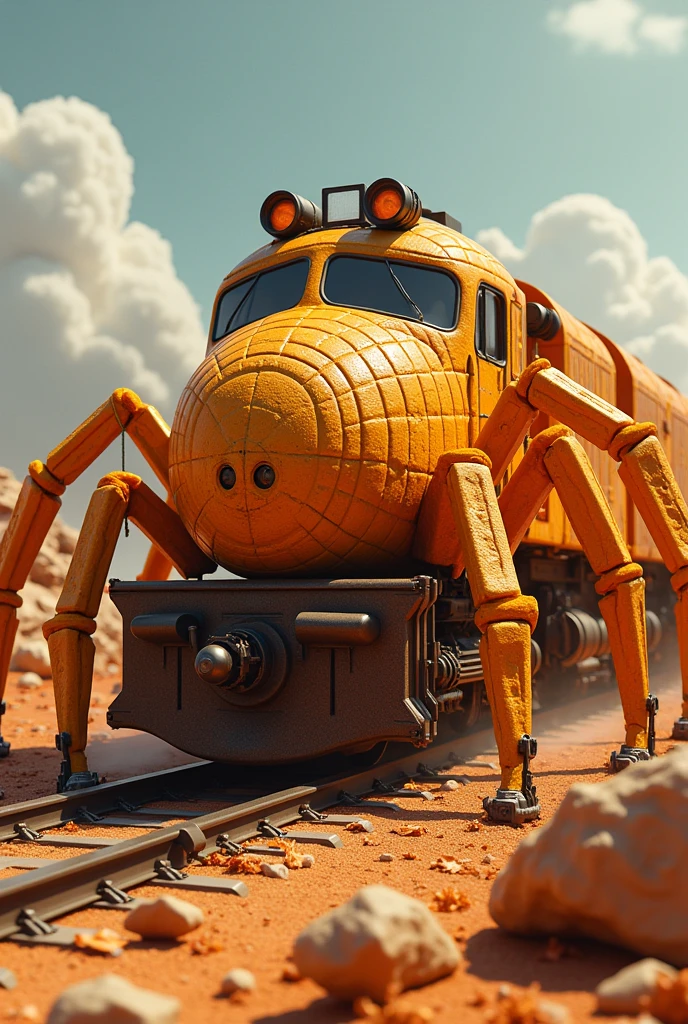 A realistic spider train mixed with Doritos