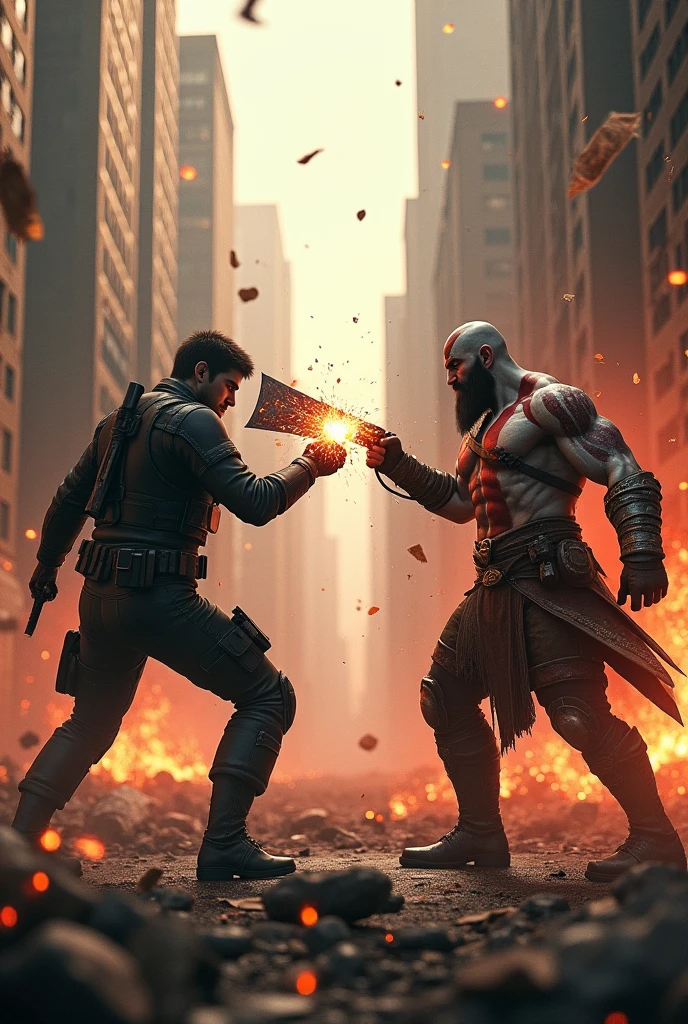 Leon S Kennedy VS Kratos (God of War Ragnarok)