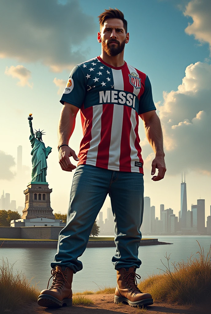 Messi as a America hero.