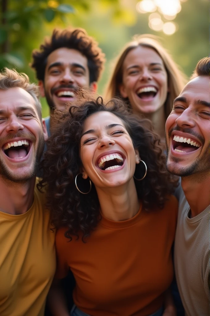 Laughing People to Put on a Facebook Profile
