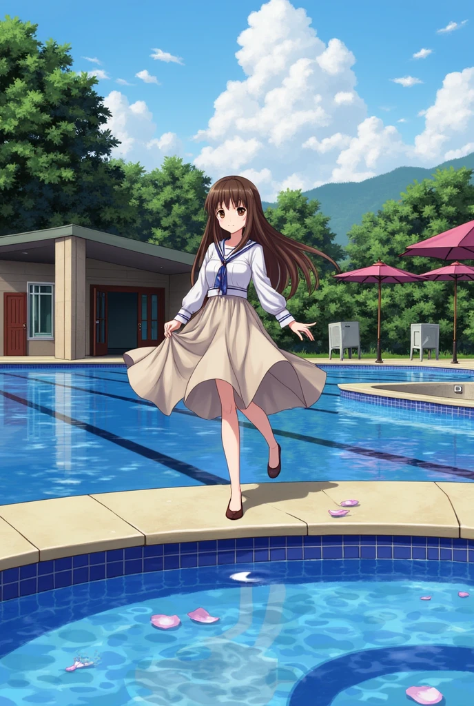 1 girl dark brown hair beautiful 