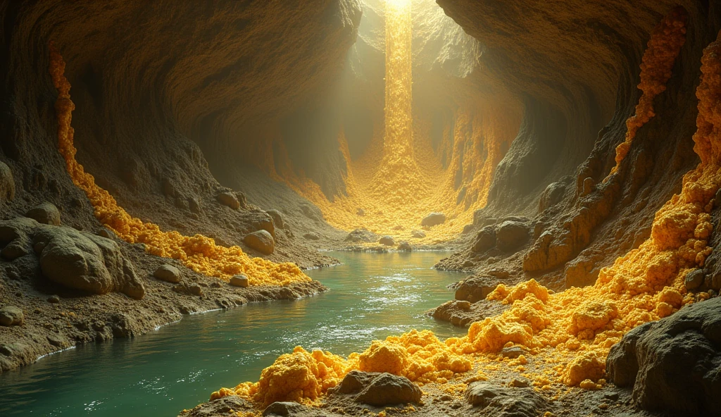 There is a lot of gold and jade underground(best quality,4K,8k,High level,masterpiece:1.2),Ultra Detailed,(lifelike,Photo real,Photo real:1.37)
