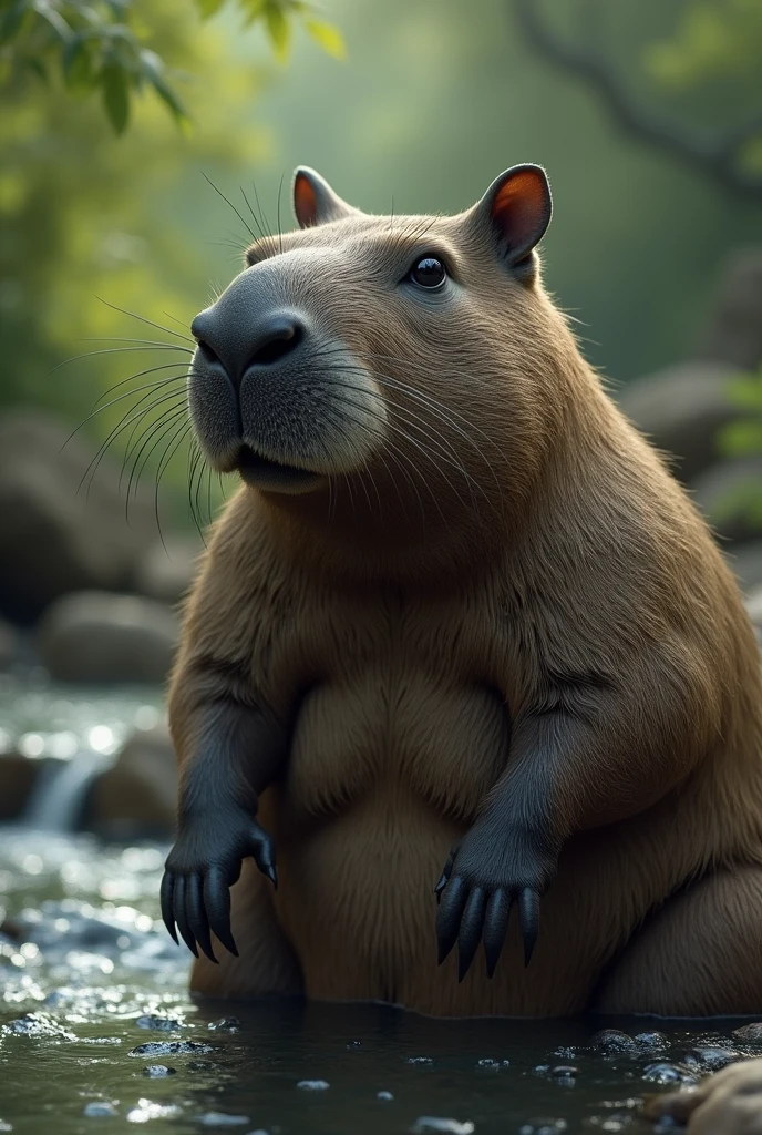 (photorealism:1.2) eliot from the mister robot series in his capybara version