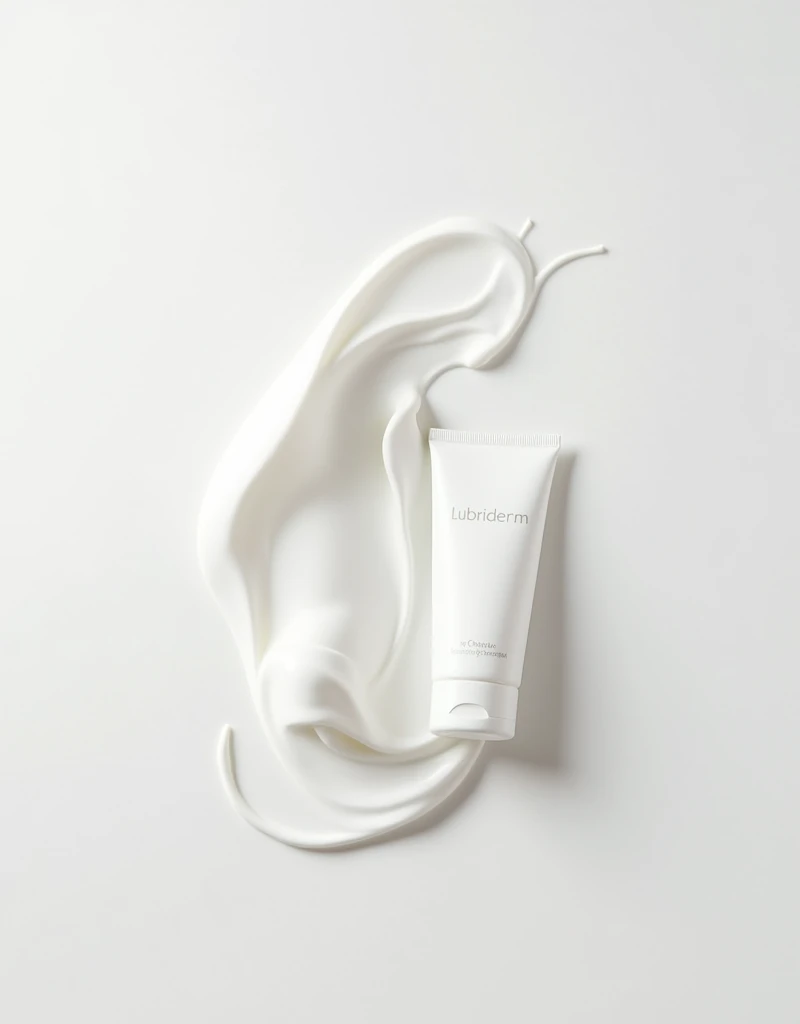 Dermatological cream from the Lubriderm brand, one-handed