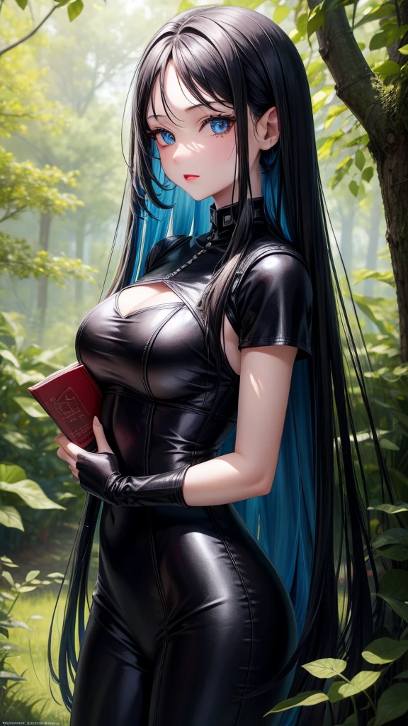 アニメ , 1 girl, {face perfect}, {long black hair}, {blue colored eyes}, {asymmetrical eyes}, {perfect nose}, {red lips}, {full body 5.0}, {{black leather medieval clothing, detailed}}, {black medieval leather pants}, {at a forest}

{8k image}, {128k ultra resolution}, {ultra quality 128k}, {128k high quality sharpness}