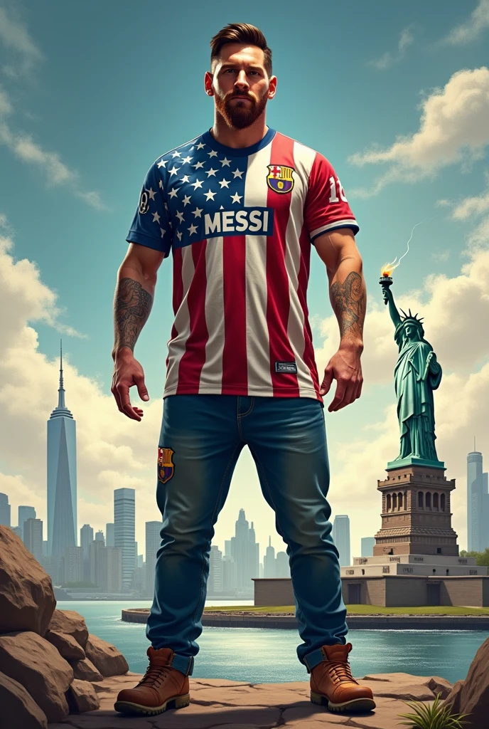 Messi as a America hero.