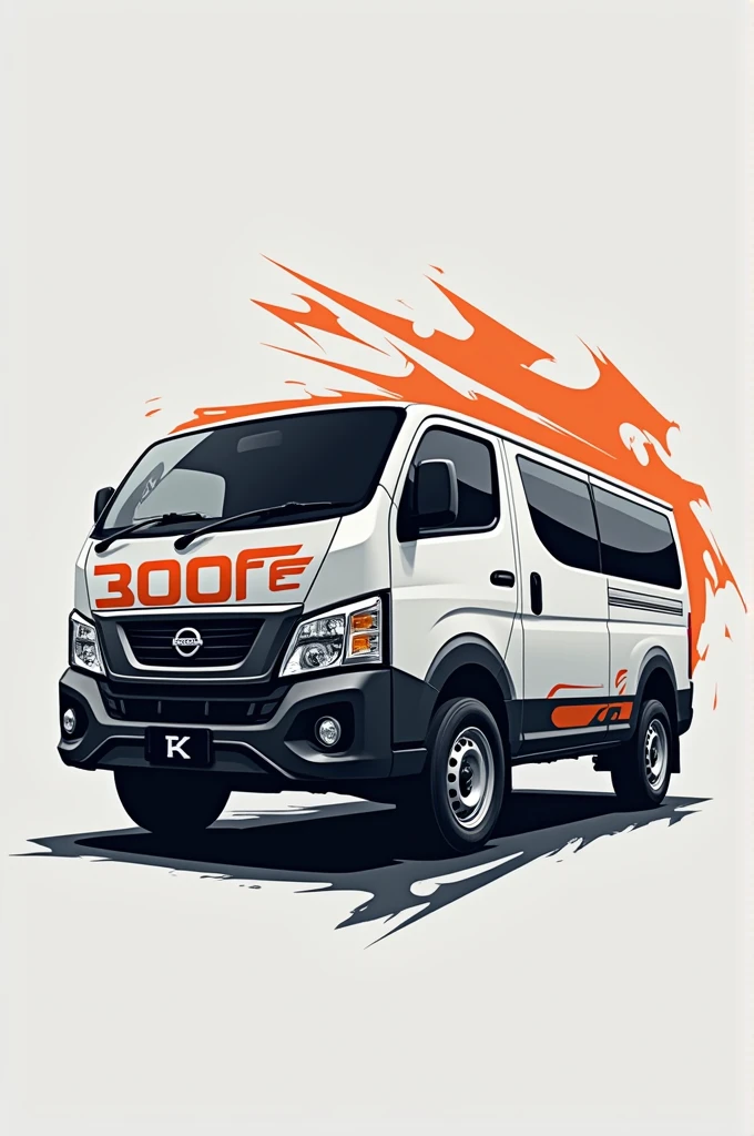 Football logo that says 300 FC and the image is a Nissan Urban van