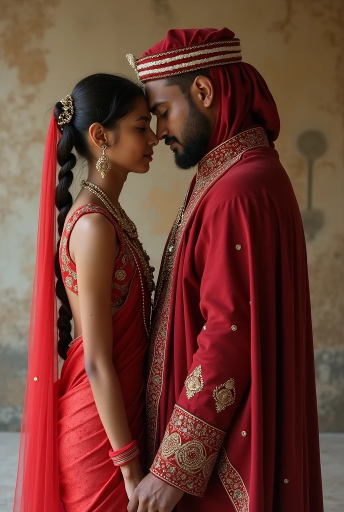 Nude muslim girl in front of Hindu boy