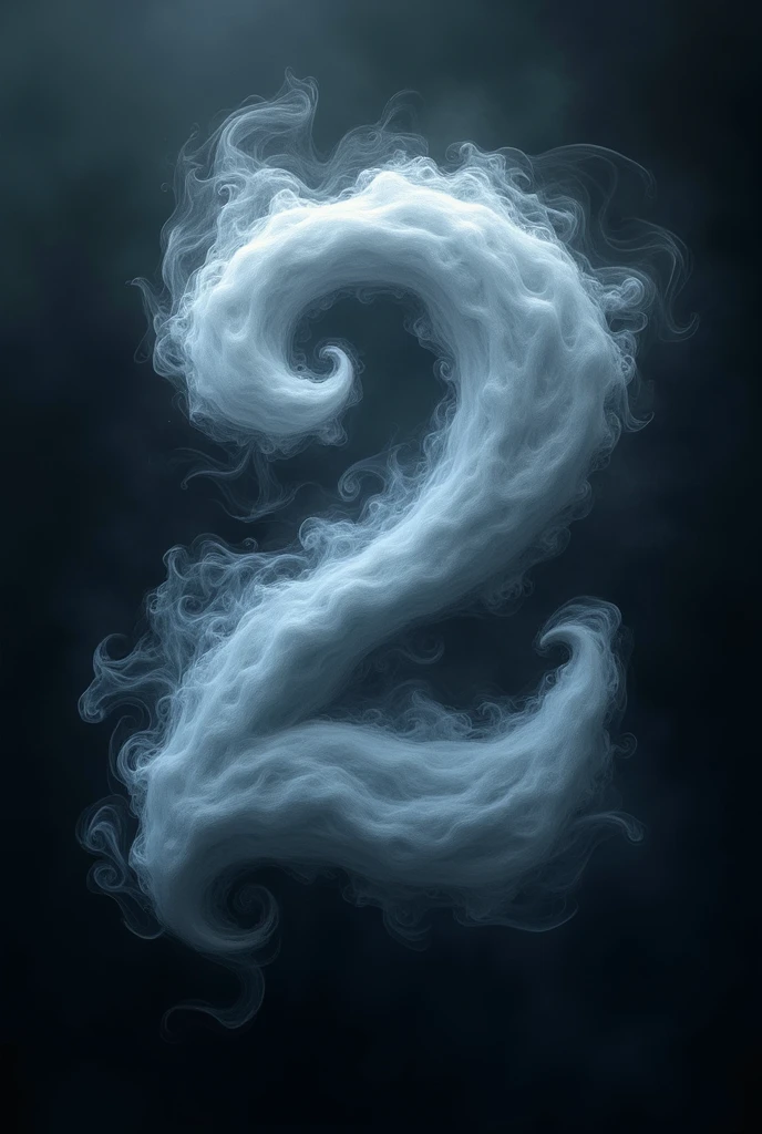 Drawing of the number five hundred and twenty in smoke style