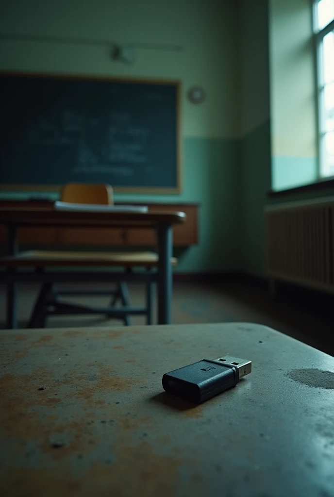 Pendrive found under desk in an empty classroom 