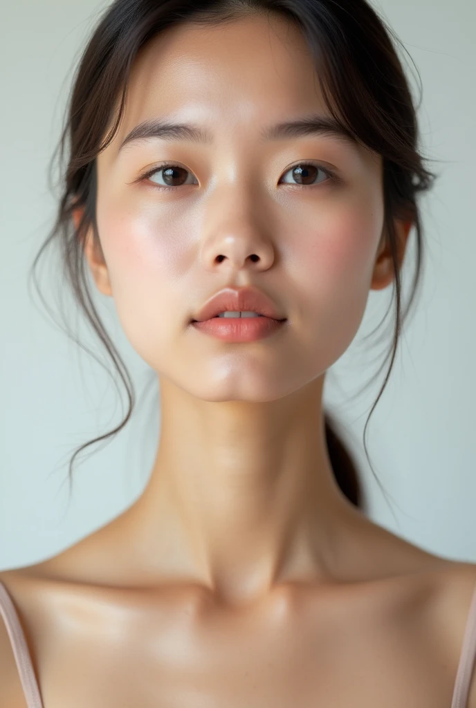 The photo must be taken from the front., with the face close and the neck completely exposed.
Cannot be wearing a colored piece of clothing.
The photo must be clear, sharp and bright.
Follow the angle example of the photos on the side. do the opposite of that