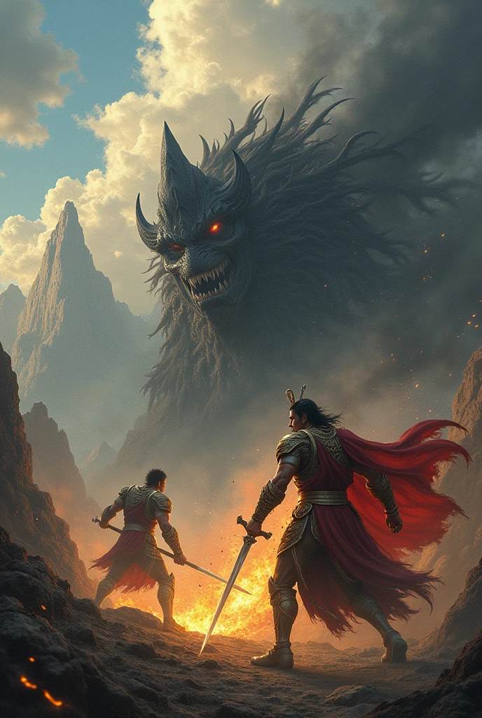 Prince Rama fights with the evil king