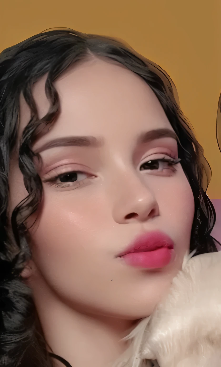 a beautiful woman, hairs drawn like cartoon, perfectly drawn eyes, beautiful eyes, perfect eyes, she is very happy, the image is very detailed
