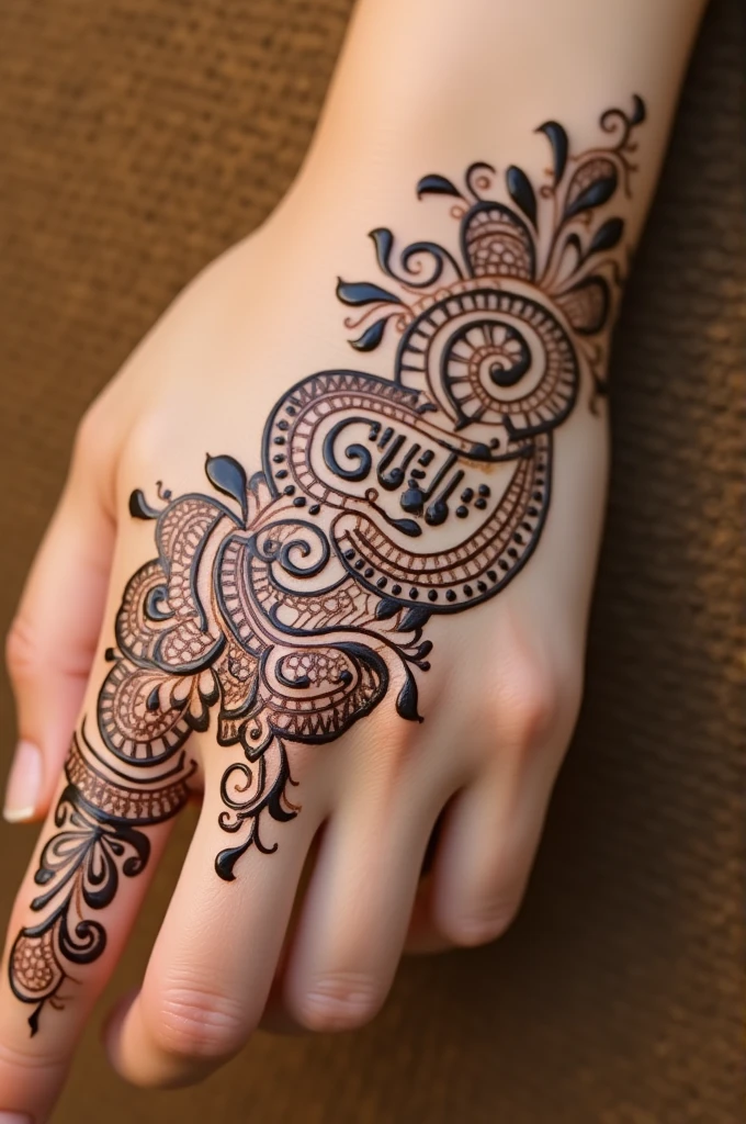 Henna design with name noushad