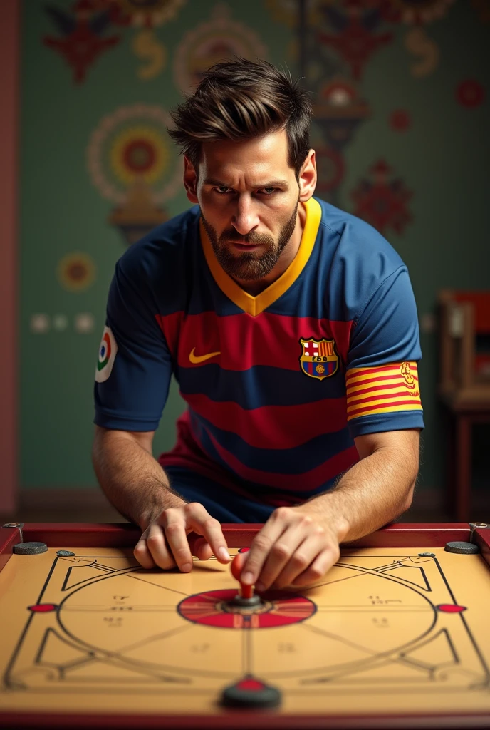 Messi as a carram player