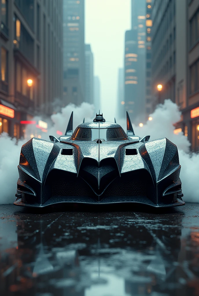 A stunning, hyper-realistic digital art of black Batmobile with tire smoke, detailed and intricate background with a cinematic poster cartel by DC comic cover comics by Artgerm Lau, art by Artgerm cover comic by 90s artgerm art cover to DC comics, a mix of toon anime and hyper-realism, best quality,4k,8k,highres,masterpiece:1.2,ultra-detailed,realistic,photorealistic,photo-realistic:1.37,HDR,UHD,studio lighting,ultra-fine painting,sharp focus,physically-based rendering,extreme detail description,professional,vivid colors,bokeh,portraits,photography,concept artists 