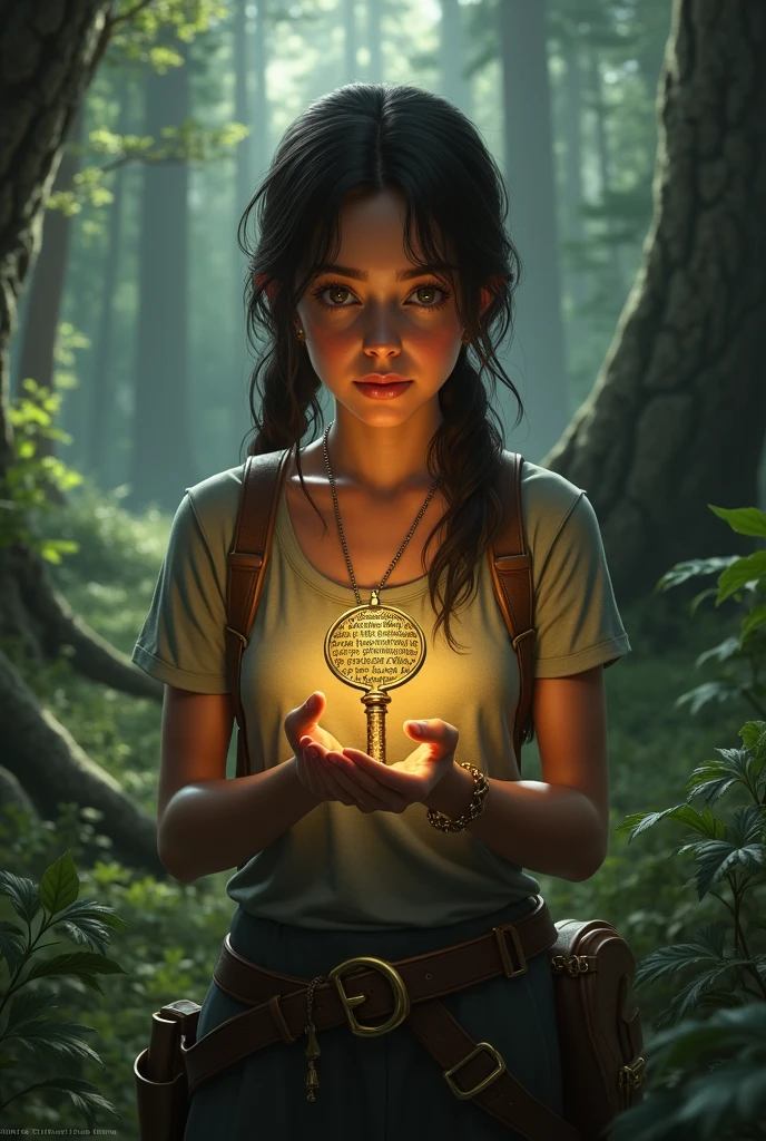 top* Lara finds a golden key under a rock while exploring a forest near her new home.. The key has an ancient inscription that she cannot understand., but you feel there is something special about her.