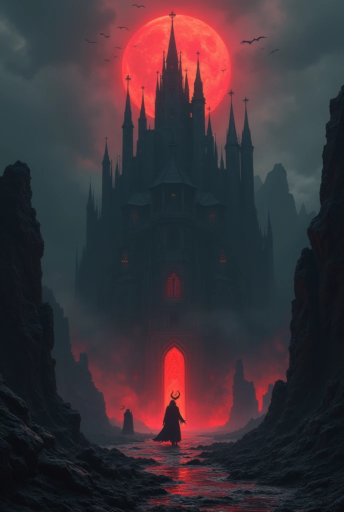 In the depths of the infernal abyss, where the air was thick with the scent of brimstone and the very shadows seemed to writhe with malevolent life, the Black Palace stood as a monument to terror. Its walls were forged from the bones of fallen angels, its turrets crowned with the charred remains of forgotten gods. Here, in this unholy fortress, the Demon Council gathered under the flickering, sickly light of a blood-red moon.