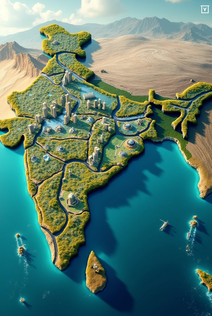 India map in 2075